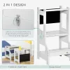 2-in-1 Kids Kitchen Step Stool & Table Chair Set