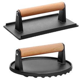 New Home Cast Iron Grill Press (2 Pcs)