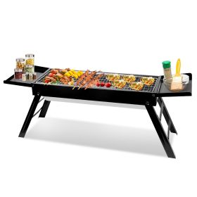 New Home Foldable Charcoal BBQ Grill with Shelf
