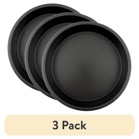 Nonstick Steel 9" x 9" Round Cake Pan (3 pack)