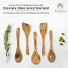 Mediterranean Olive Wood Kitchen Servers (5 Piece Set)