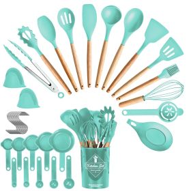 35-pcs Kitchen Cooking Utensils Set (Option: green)
