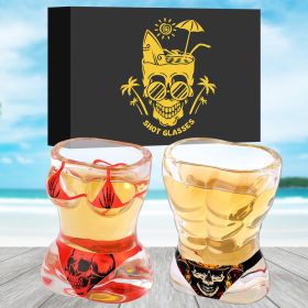 Black Skull Style Glasses (Option: BlackRed)