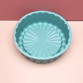 Round Cake Pan (Silicone) (Color: Green)