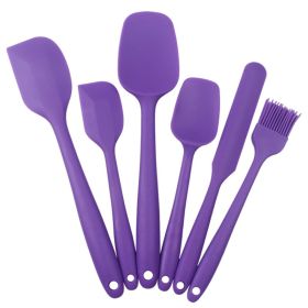 Silicone Kitchenware Set (6 pieces) (Color: 6PCS Purple)