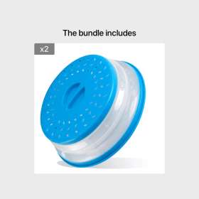 Collapsible Microwave Splash Guard (Color: Blue*2)