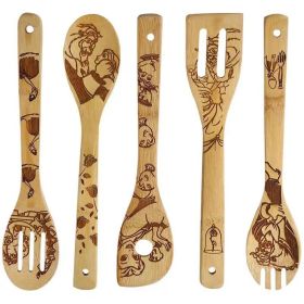 Novelty Wooden Spoon Sets (5-pcs or 6-pcs) (Color: 5pcs A)