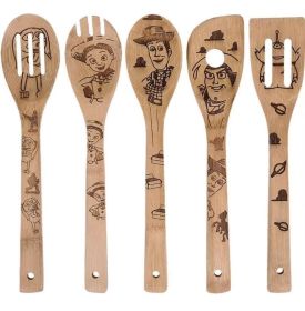 Novelty Wooden Spoon Sets (5-pcs or 6-pcs) (Color: 5pcs E)