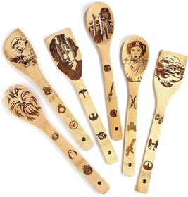 Novelty Wooden Spoon Sets (5-pcs or 6-pcs) (Color: 6pcs)