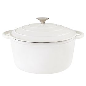 5 Quart Dutch Oven with Lid (Color: White)