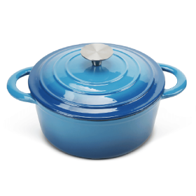 5 Quart Dutch Oven with Lid (Color: Blue)